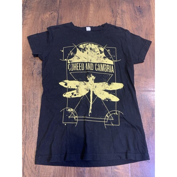 Bella + Canvas Tops - Coheed And Cambria Women’s Babydoll M Dissect Band T Shirt Black Dragonfly
